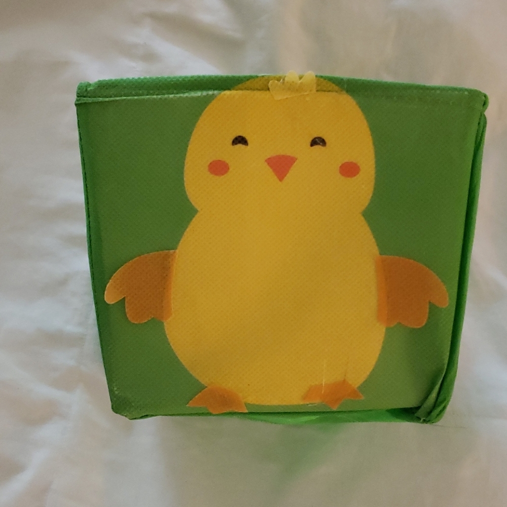 Small canvas box with duck design.